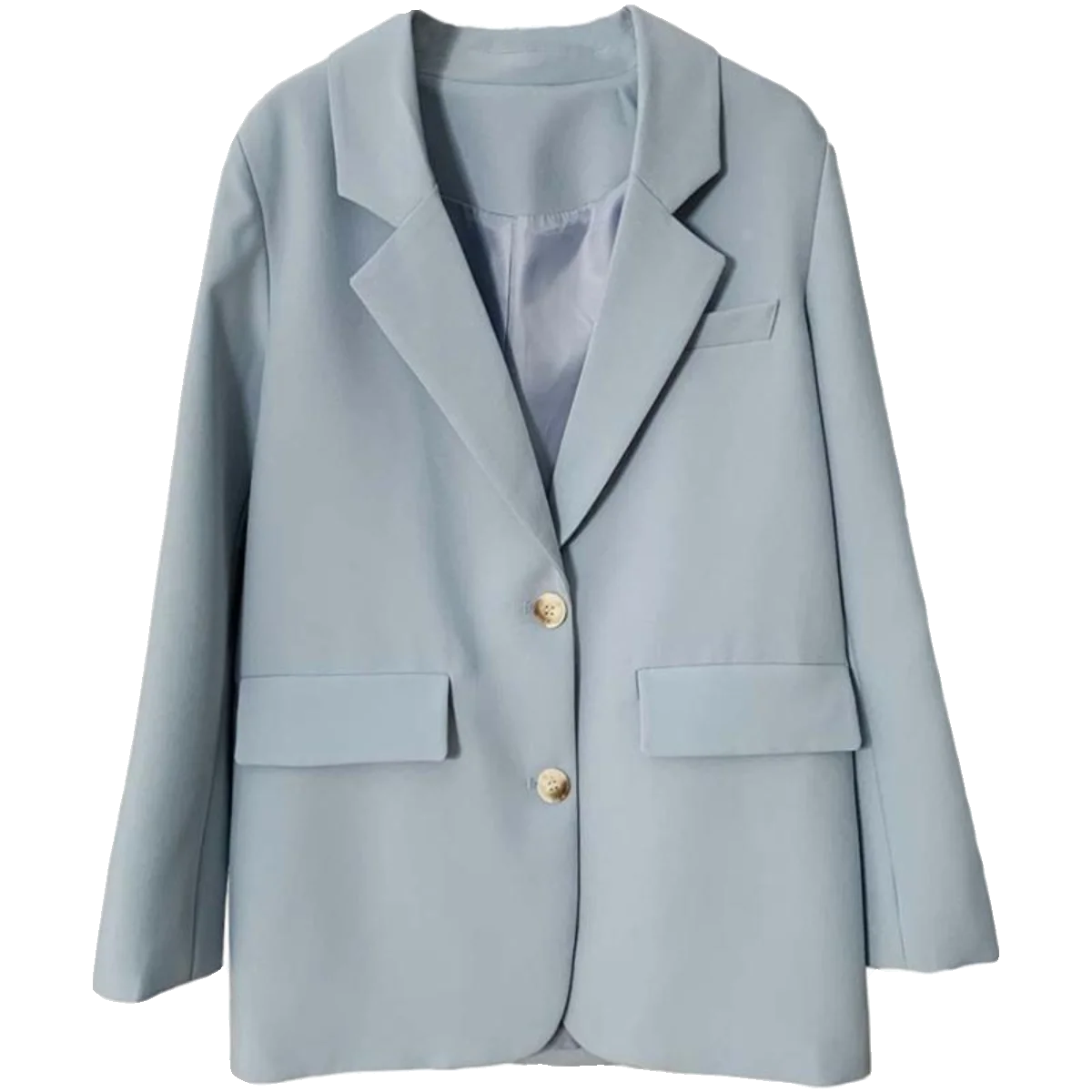 Cappotto Jaet casual Faion da donna primavera estate taglio dritto poliestere lungo Sve bottone singolo colore puro
