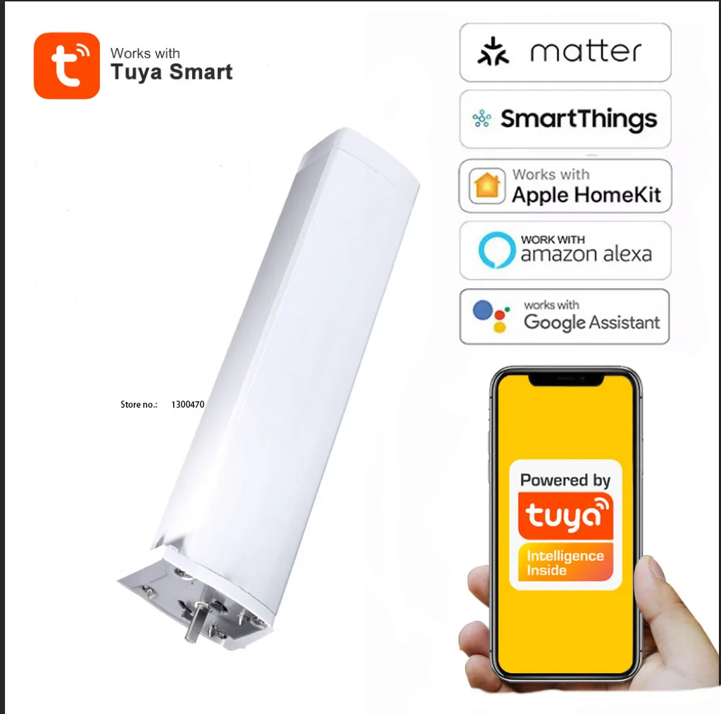 

Tuya Matter Wi-Fi мотор для штор привод двигателя Apple HomeKit Alexa Google Assistant Alice голосовое управление управление умный дом управление шторами