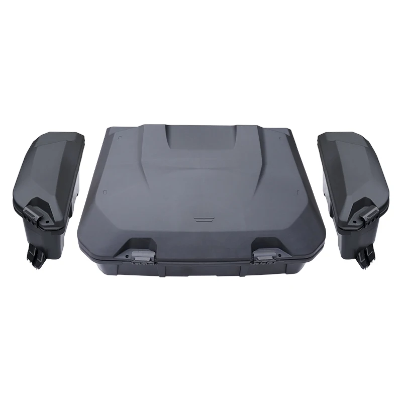 Black weatherproof side cargo boxes rear cargo trunk box for Can-Am Maverick R 2024