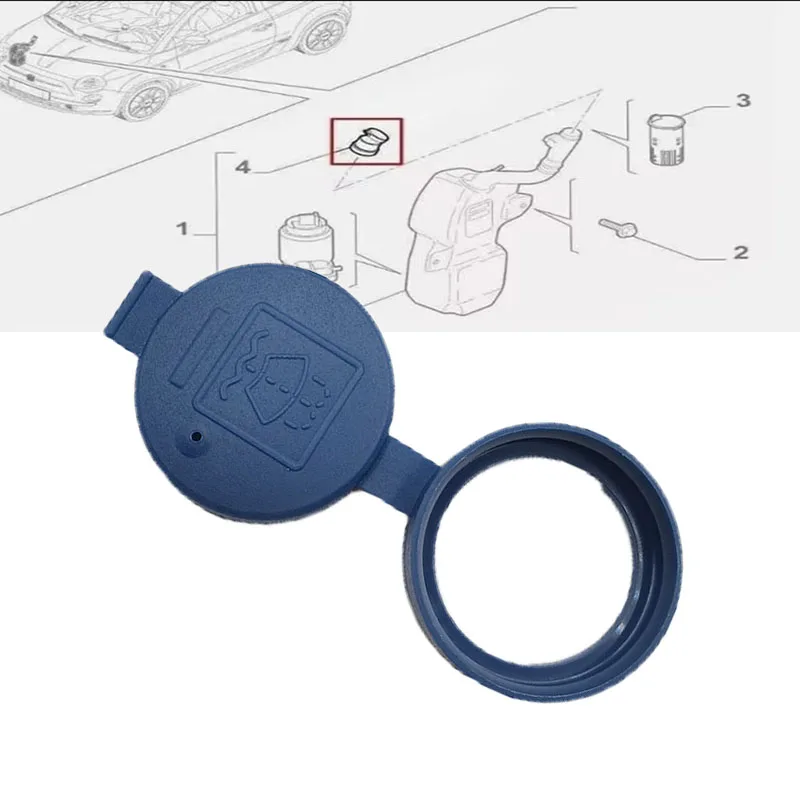 1X Windscreen Washer Bottle Cap Fits For Fiat 500 Bravo Croma Doblo Mk3 Fiorino Linea Citroen Nemo Peugeot Bipper Citroen Nemo