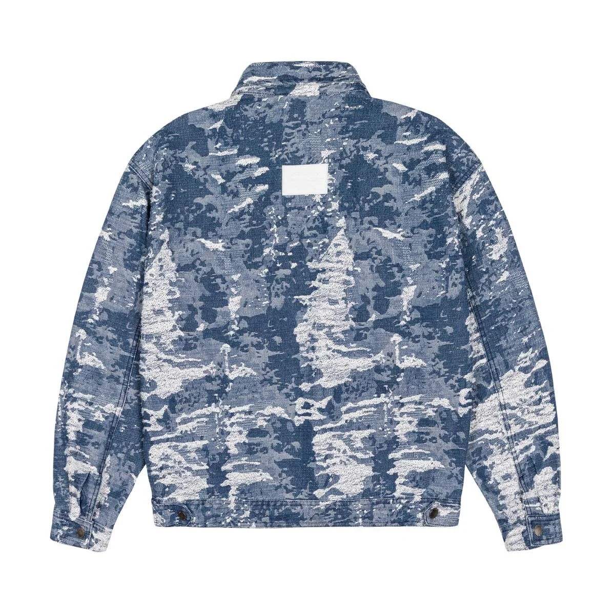 Men's Denim Jacket Tie Dye Print Zipper Jeans Outwear Oversized Baggy Blue Coat Vintage Cowboy Jackets