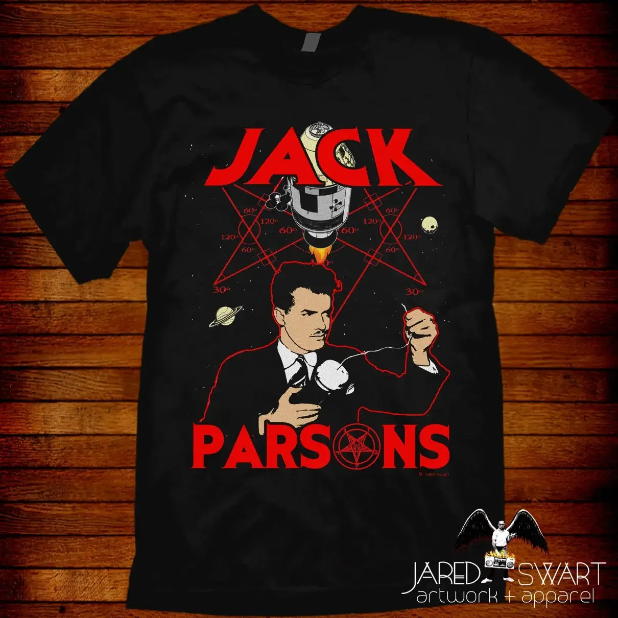Jack Parsons T shirt Jared Swart Artwork Sizes S M L Xl 2xl 3xl 4xl 5xl Also In Ladies Fit