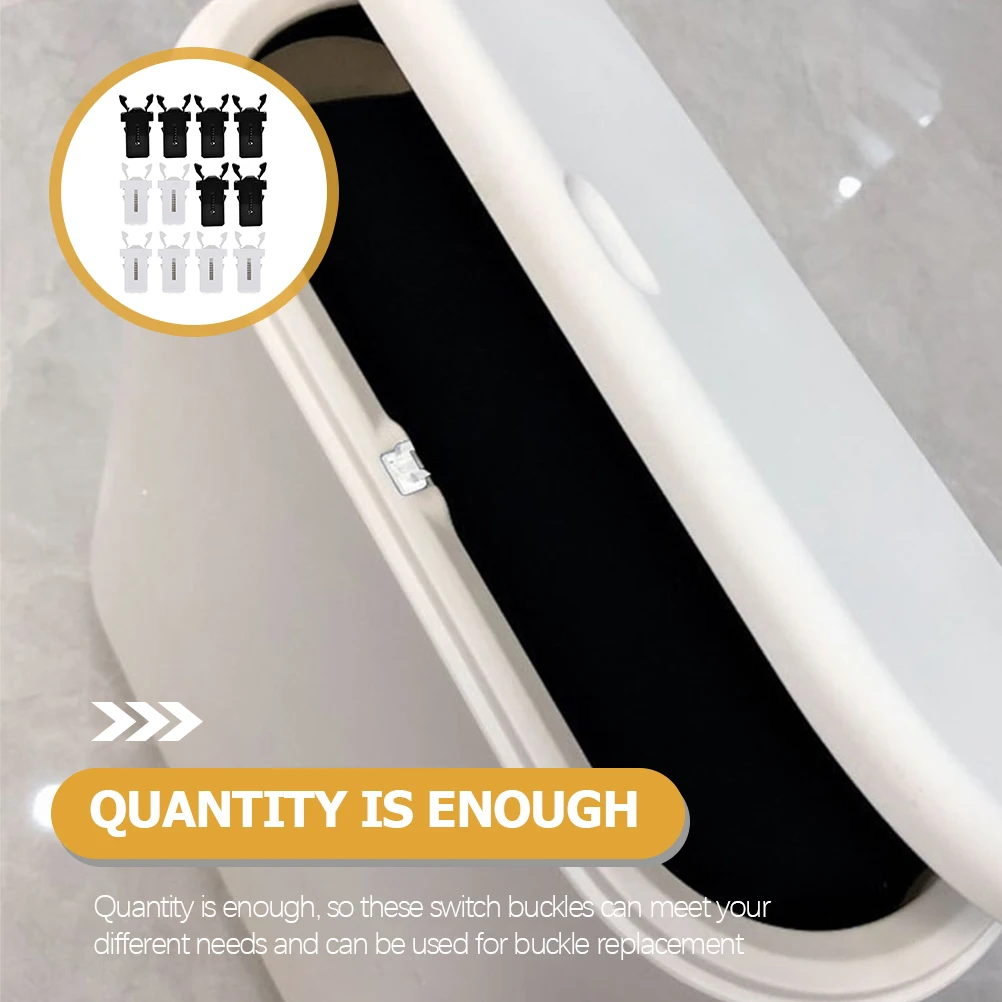 Garbage Can Locking Clips Pressure Trash Accessories Buttons Replacement Lid Latches Universal Plastic Hinge Hooks