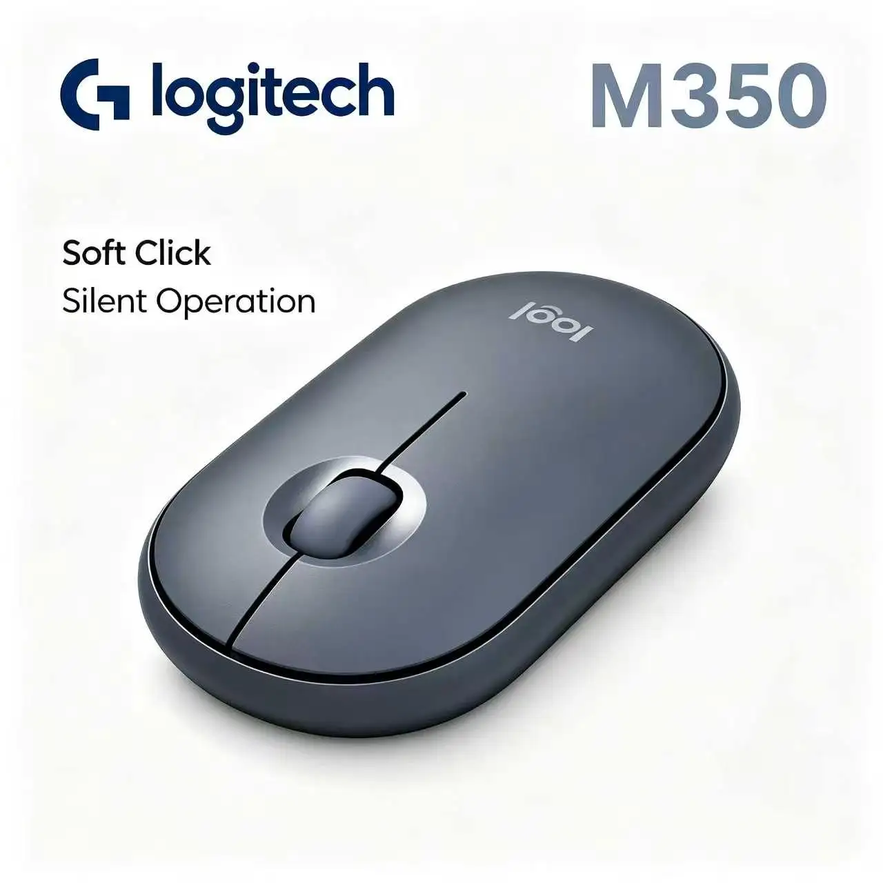 Logitech M350 Pebble Wireless Mouse Dual Mode Bluetooth 2.4G Silent Mute Mouse For Home Study Room
