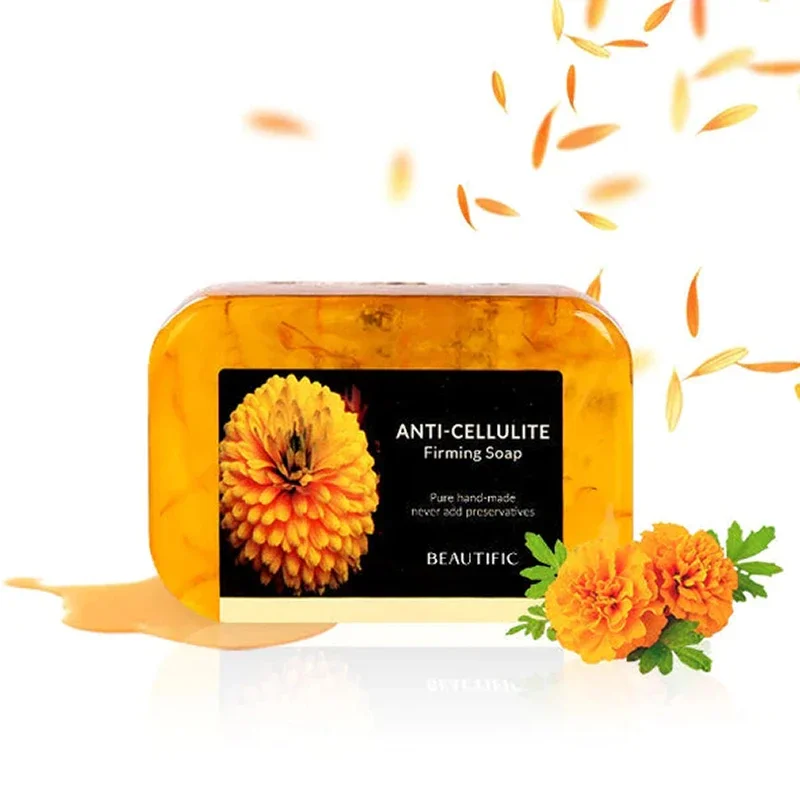 Anti Cellulite Soap Natural Jasmine Calendula Flower Essential Oil Handmade Soap Remove Diet Anti-Cellulite Body Facial Soap