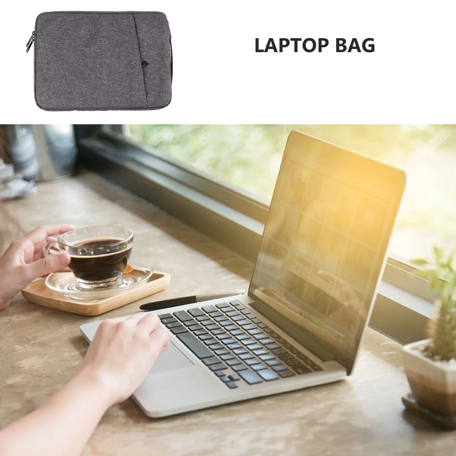 

1pc Waterproof Laptop Bag for Women Men Durable Computer Case Sleeve Business Travel Portable Handbag Handle Multi for Cards