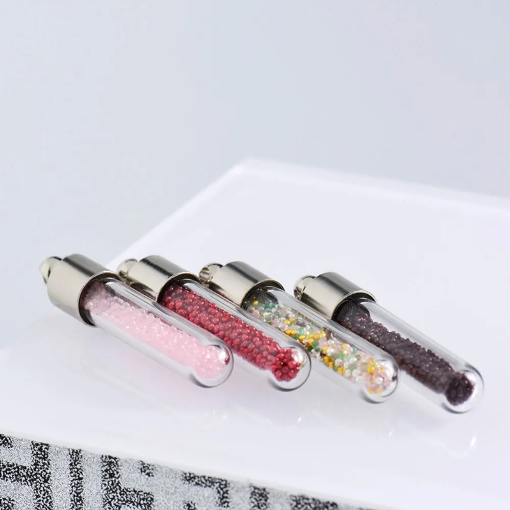 حامل رماد قلادة زجاجة زجاجية مع سلسلة قارورة عطر قابلة للتعبئة قلادة تذكارية من الزجاج الشفاف