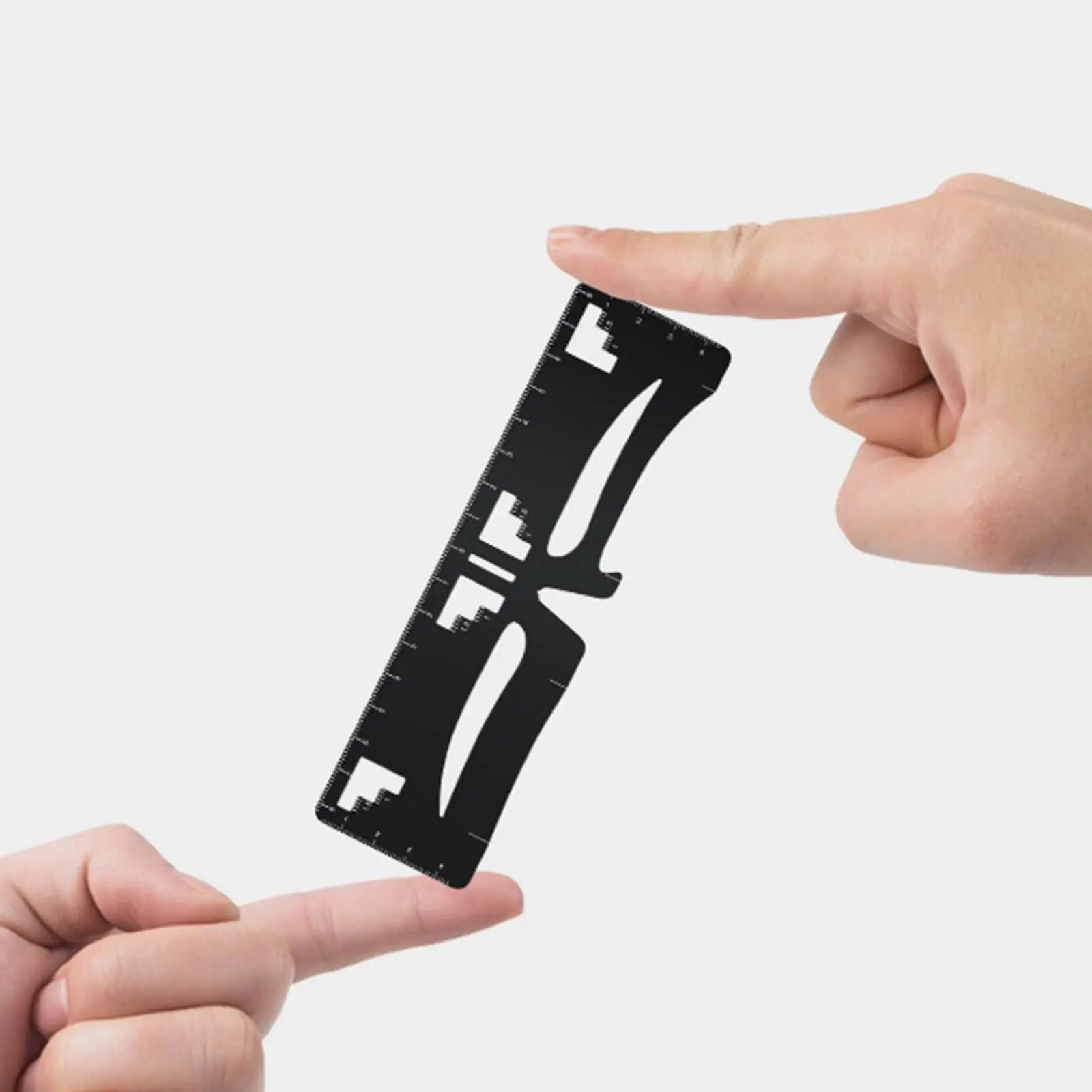 Modello professionale per misura sopracciglia con righello per stencil per sopracciglia in acciaio inossidabile per trucco e styling