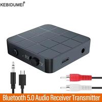 Bluetooth 5.0 Audio Receiver Transmitter 2 IN 1 RCA 3.5MM AUX Jack USB Dongle Stereo Wireless Adapters For Car TV PC Headphone