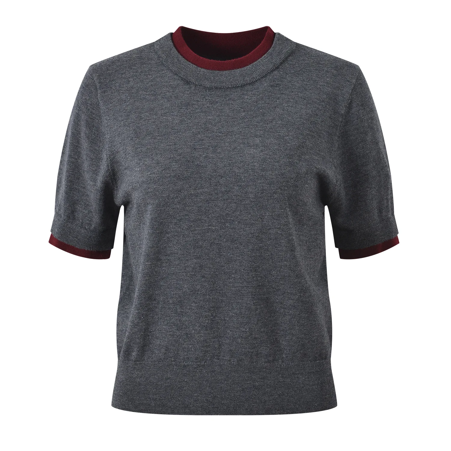 

Faionable Casual Knitted T-irt Fake Two-Piece Color Blo Design Ultra-Thin Summer Commute Sle Women's Sweater Top