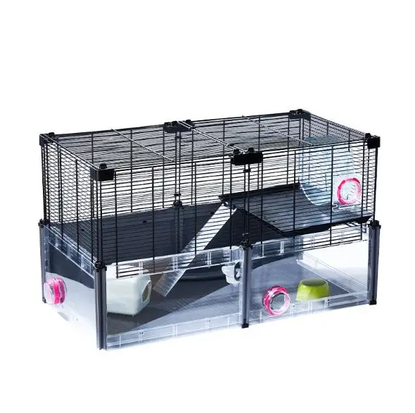 

Hamster Cage Flower Large Space Hamster Villa Double Layer Small Pets Products