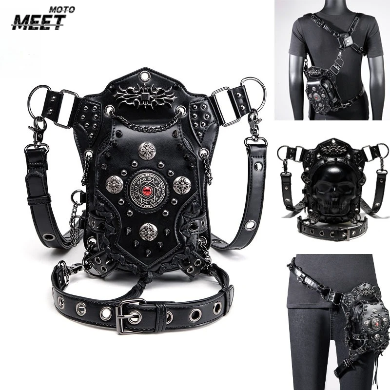 

Поясная сумка в стиле стимпанк, мотоциклетная сумка, сумка через плечо для езды на велосипеде, чехол для телефона, женская поясная сумка, кобура на бедро