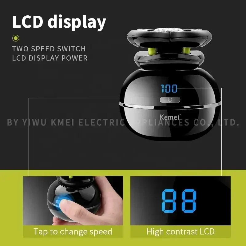 Kemei KM-1109 LCD digital display hair cutting and nose hair five in one shaver set