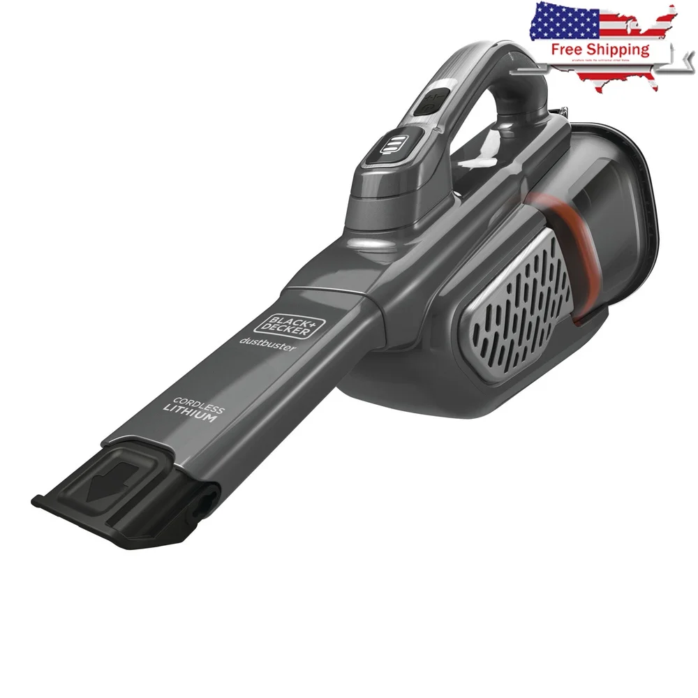 

Cordless Hand Vacuum 16V Dustbuster AdvancedClean Powerful Suction Extra Long Crevice Tool Easy Empty Dust Bin Battery Indicator