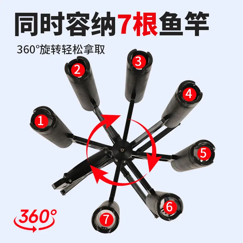 360 Degree Rotating Fishing Rod Holder Rack for Bank Fishing