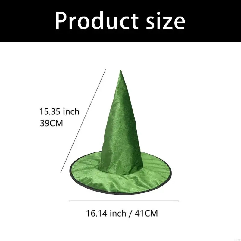 B95F Kapelusz czarodzieja Halloween Kapelusz czarownicy Halloween Czarodziej przebranie na karnawał Akcesoria Czarownica z i