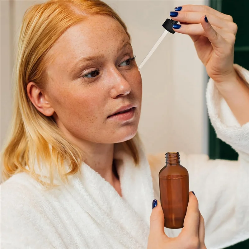 BFYL 24 piezas botella cuentagotas de vidrio ámbar 4 Oz botella cuentagotas ámbar botella cuentagotas con cuentagotas para botellas de tintura a prueba de fugas de aceite