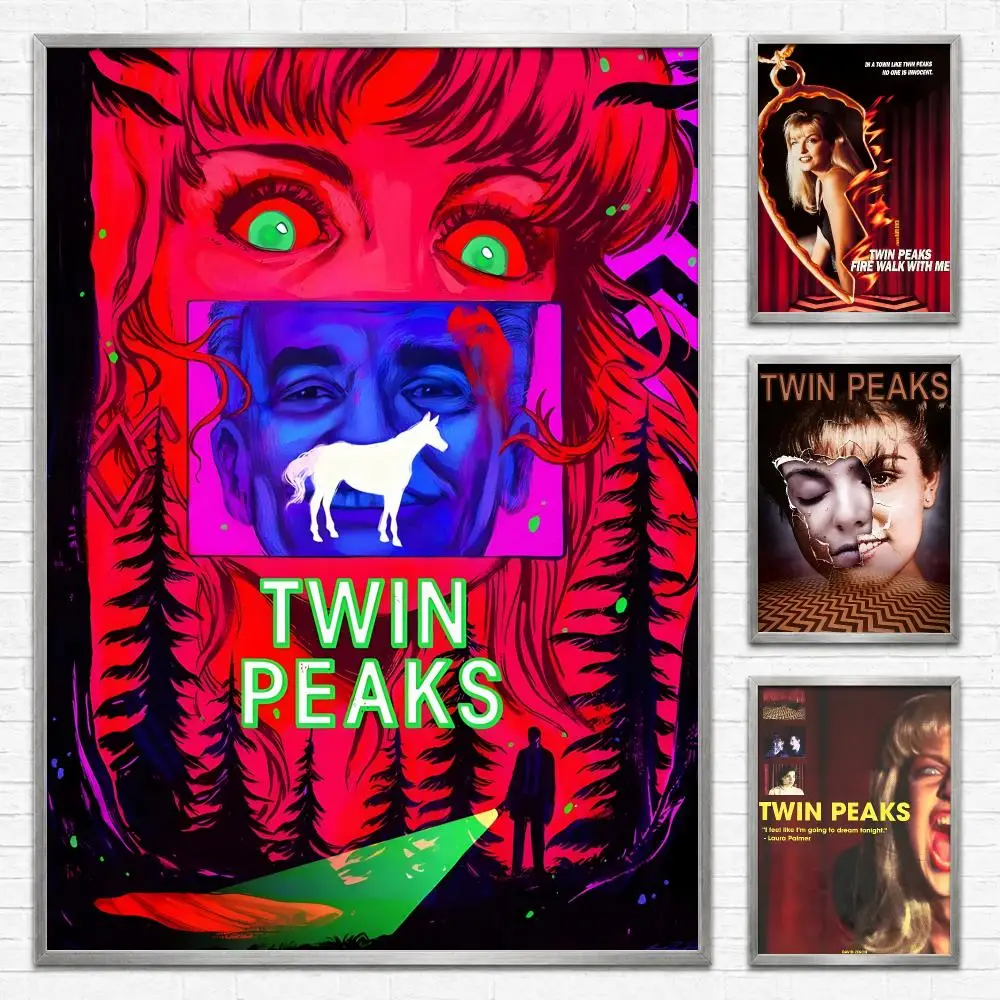 TV Series Twin Peaks Poster Self‑Adhesive Waterproof PP Poster Coffee House Bar Wall Art Sticker Room Home Decor