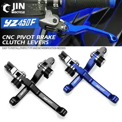 Motocross Foldable Pivot Dirt Bike CNC Brake Clutch Levers Cable Lever Handle For YAMAHA YZ450F 2009 10-2022 2021 2020 2019 2018