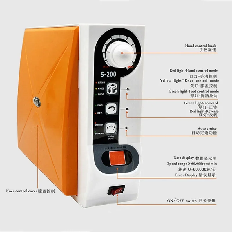 Lab Micromotor 60000rmp Brushless Micromotor High Speed Micro Motor with Handpiece with Knee Control