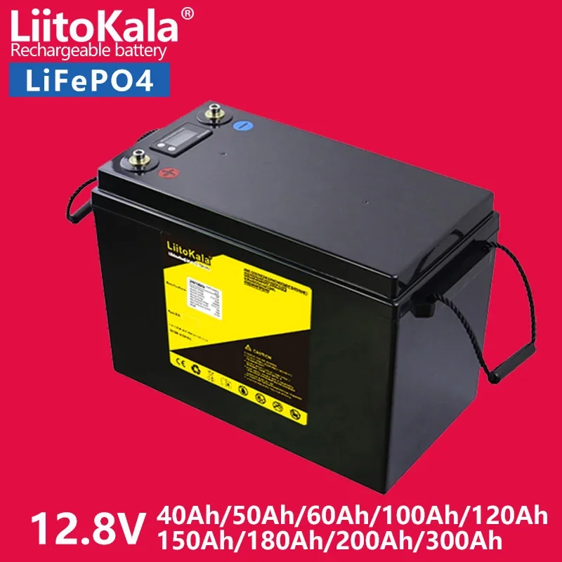 

LiitoKala 12V 12.8V 200Ah 300Ah 40Ah 50Ah 60Ah 100Ah 120Ah 150Ah LiFePO4 Battery For RV Campers Golf Cart Off-Road Off-grid