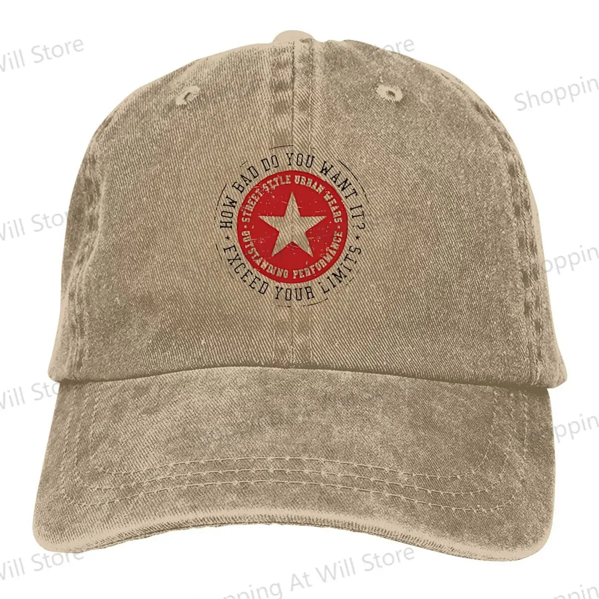 Five-Pointed Star Letter Print Design Baseball Cap Men Women Sun visor  Outdoor Travel Fit Caps Hat