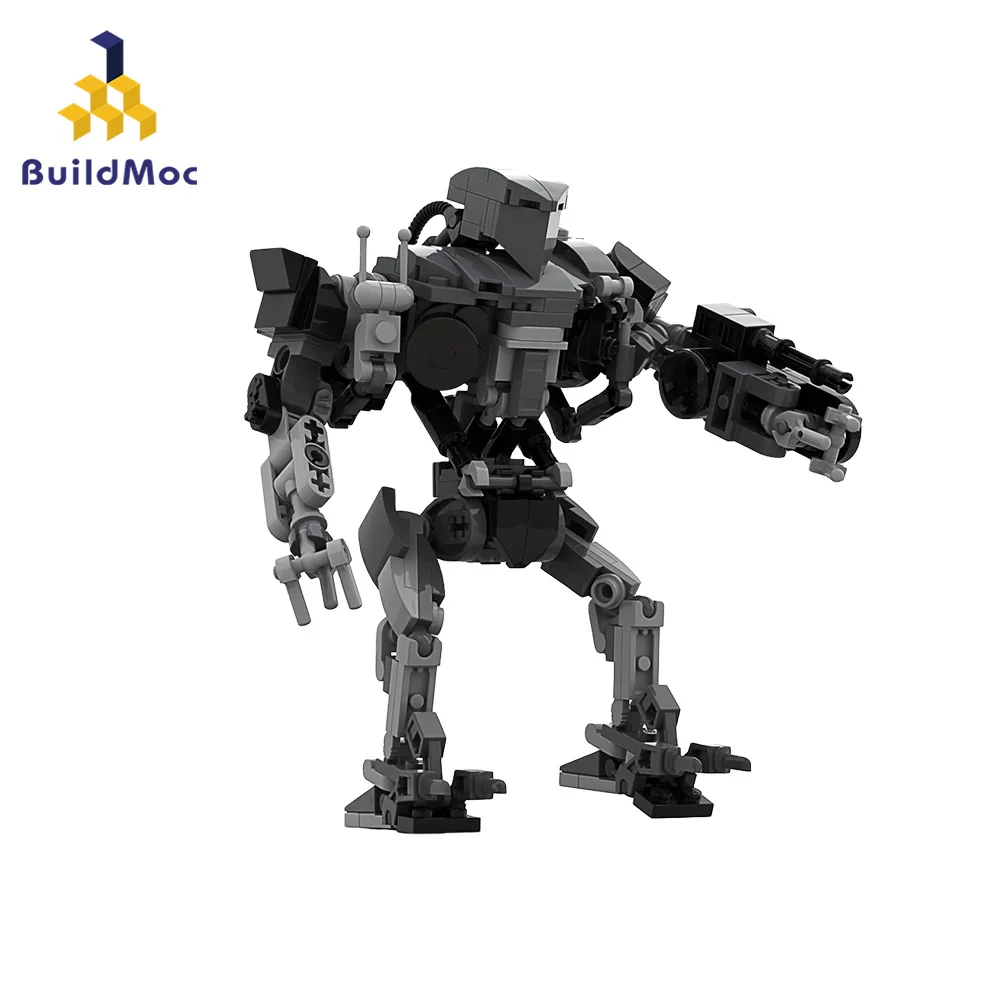 MOC Policeal Mecha Robo CAIN 1990 Robocain 2 Robot Building Blocks Set For RoboCoped Movie Mechanical Toy For Children Kids Gift