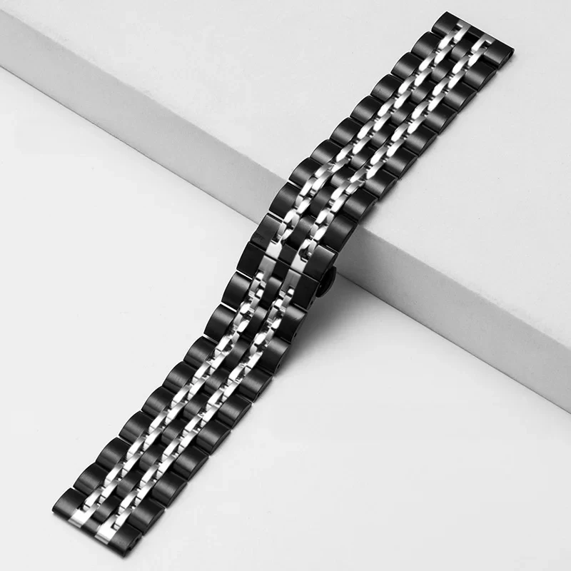 Huawei Watch 5 Pro用22mmステンレススチールバタフライバックルストラップ、Huawei GT5 GT4 GT3 GT2用46mmメタルビジネスバンド