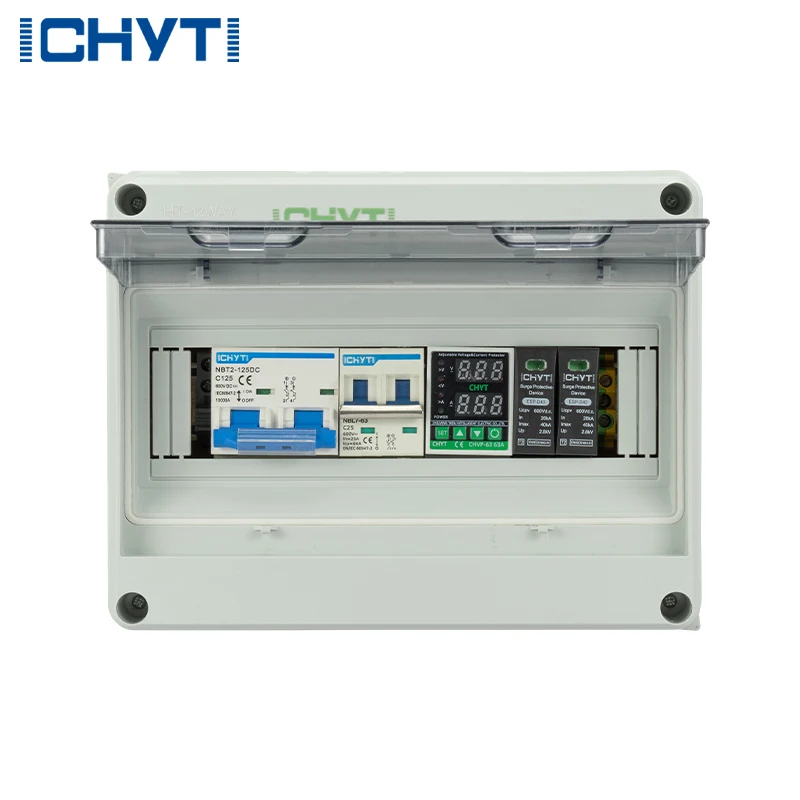 Waterproof Outdoor IP65 Solar PV Array Strings DC Surge Lightning Protection AC Voltage Protector Combiner Box