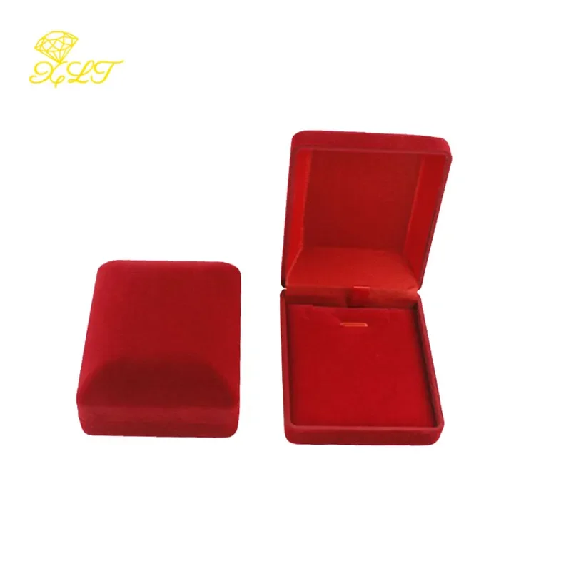 Velvet Jewelry Box For Pendant Display Gift Storage Case Necklace Holder Pendant Packaging Box Elegant Jewelry Storage
