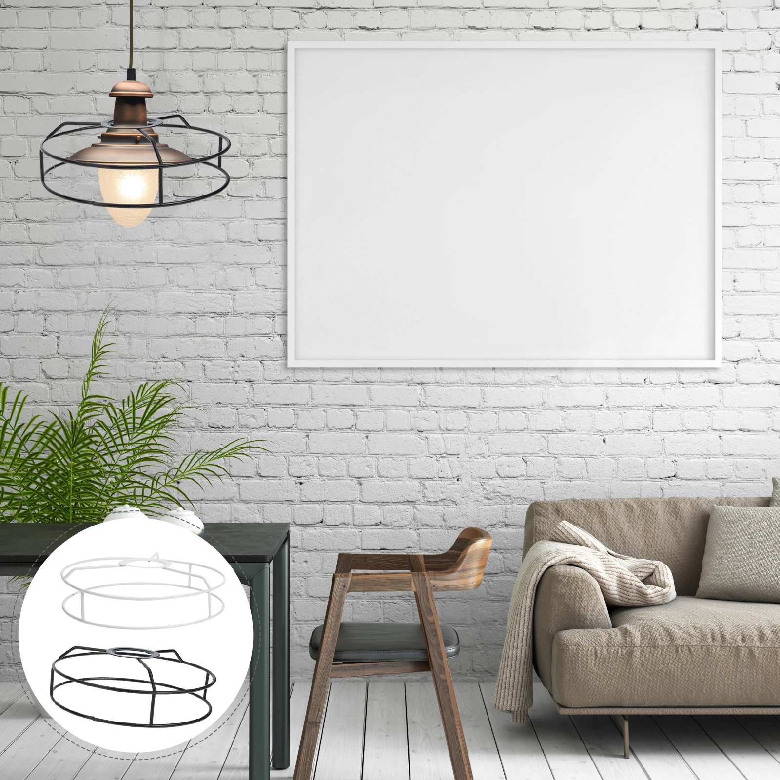 

2 шт. круглая рамка для абажура металлическая E27 DIY подвесные светильники рамки для настольных потолочных светильников домашний офис декоративный кронштейн