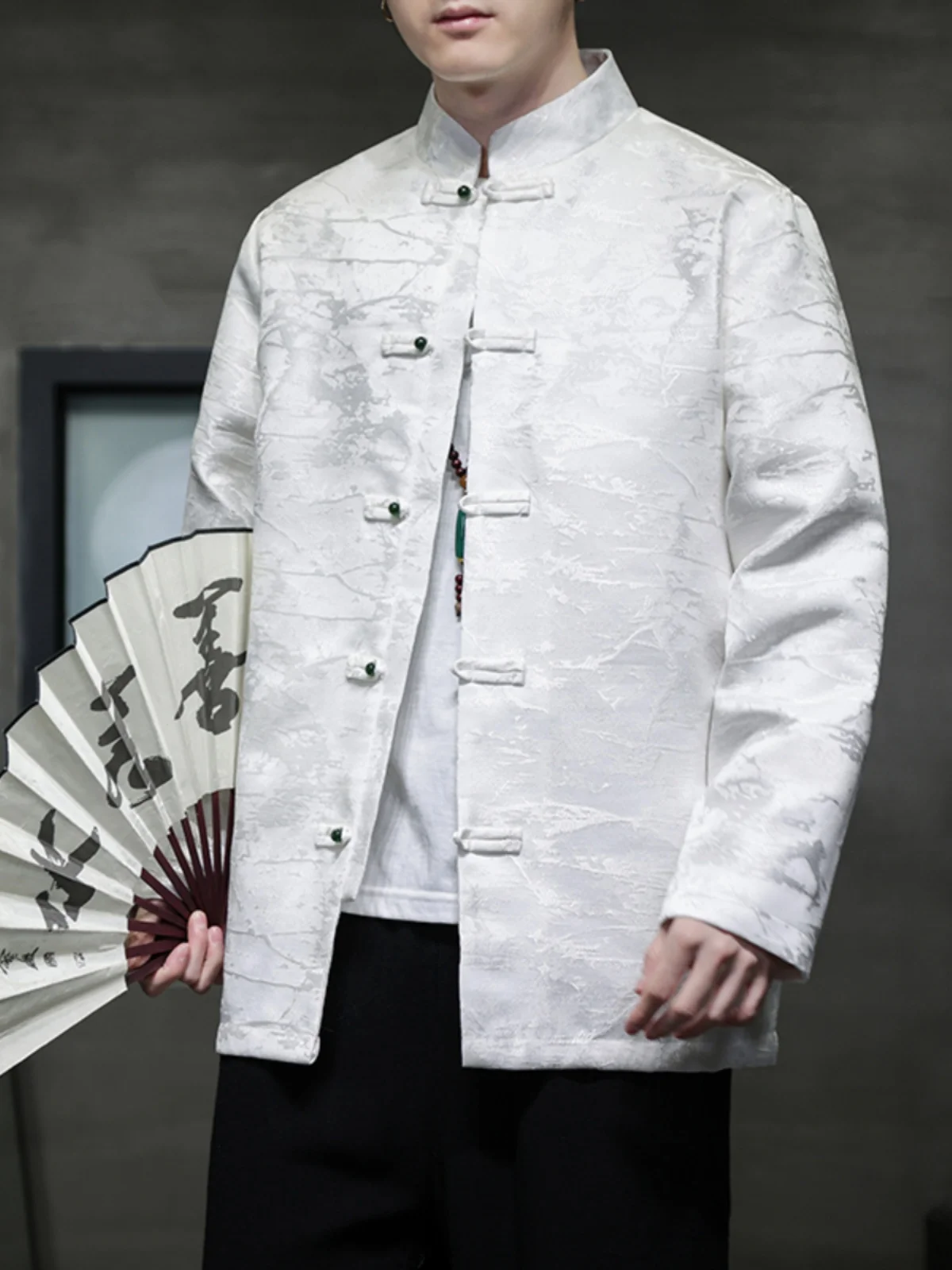 

Свободный повседневный длинный све, молодежный джаф Hanfu Jaet, мужской новый китайский Sle, большой размер, дзен, буддийская одежда, джерт Resident's Jaet