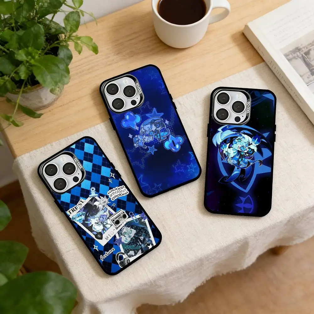 

Shadow Milk C-Cookie R-Run Phone Case For iPhone 17,16,15,14,13,12,11 Plus,Pro Max,XS,Colored Silver Plated Inside Cover