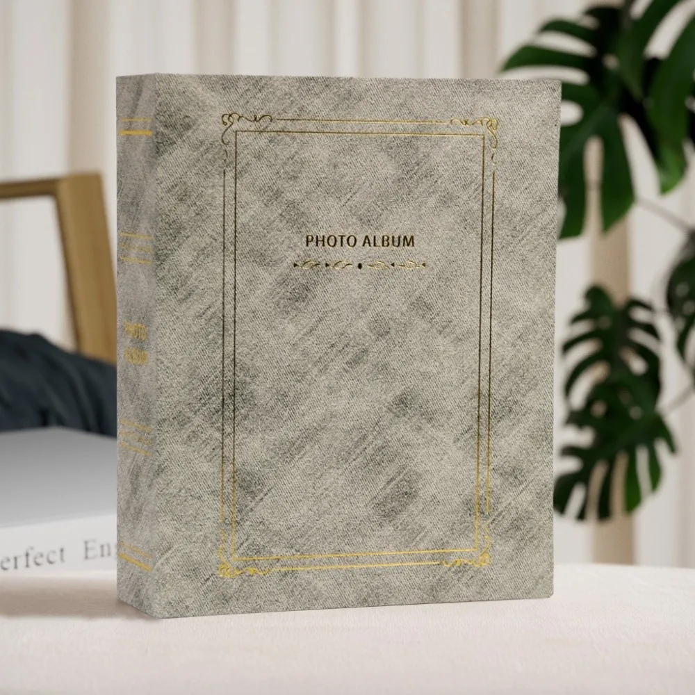 Album de rangement en tissu imprimé pour photos 4R 6 pouces, 200 pochettes, livre d'images, rangemen