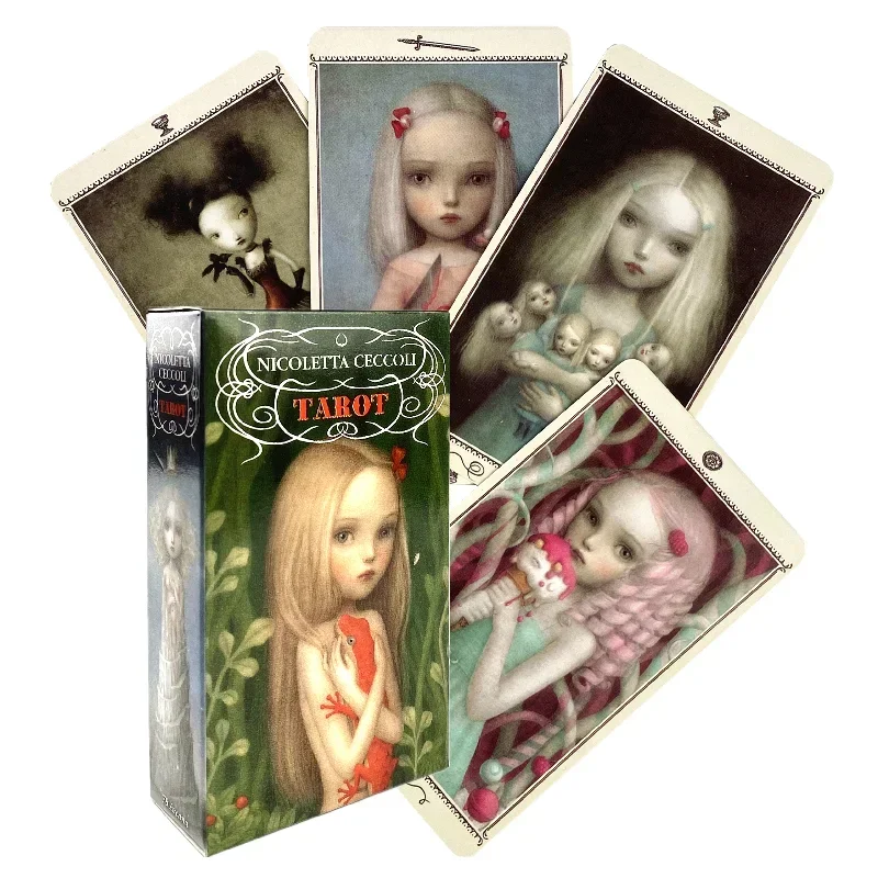

Колода карт Таро Nicoletta Cecco, набор для начинающих с пятью языками, гадание 78, полноцветная карточная игра, настольные настольные игры