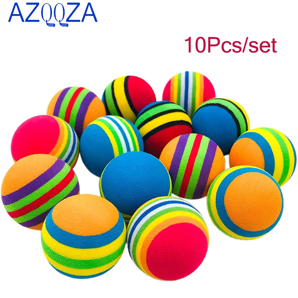 10pcs Foam Sponge Practice Golf Balls ,for Indoor or Outdoor Golf Training Balls(3 Colors Eva Foam Balls random color)