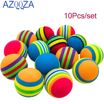 Pelotas de Golf de esponja de espuma para practicar, pelotas de entrenamiento de Golf para interior o exterior, 3 colores, color aleatorio, 10 piezas