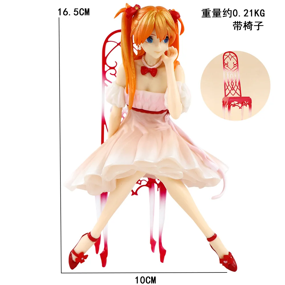 New Flower Language Series Asuka Langley Soryu Doll Model NEON GENESIS EVANGELION Anime Girl Figures Decoration Gifts Kids Toys