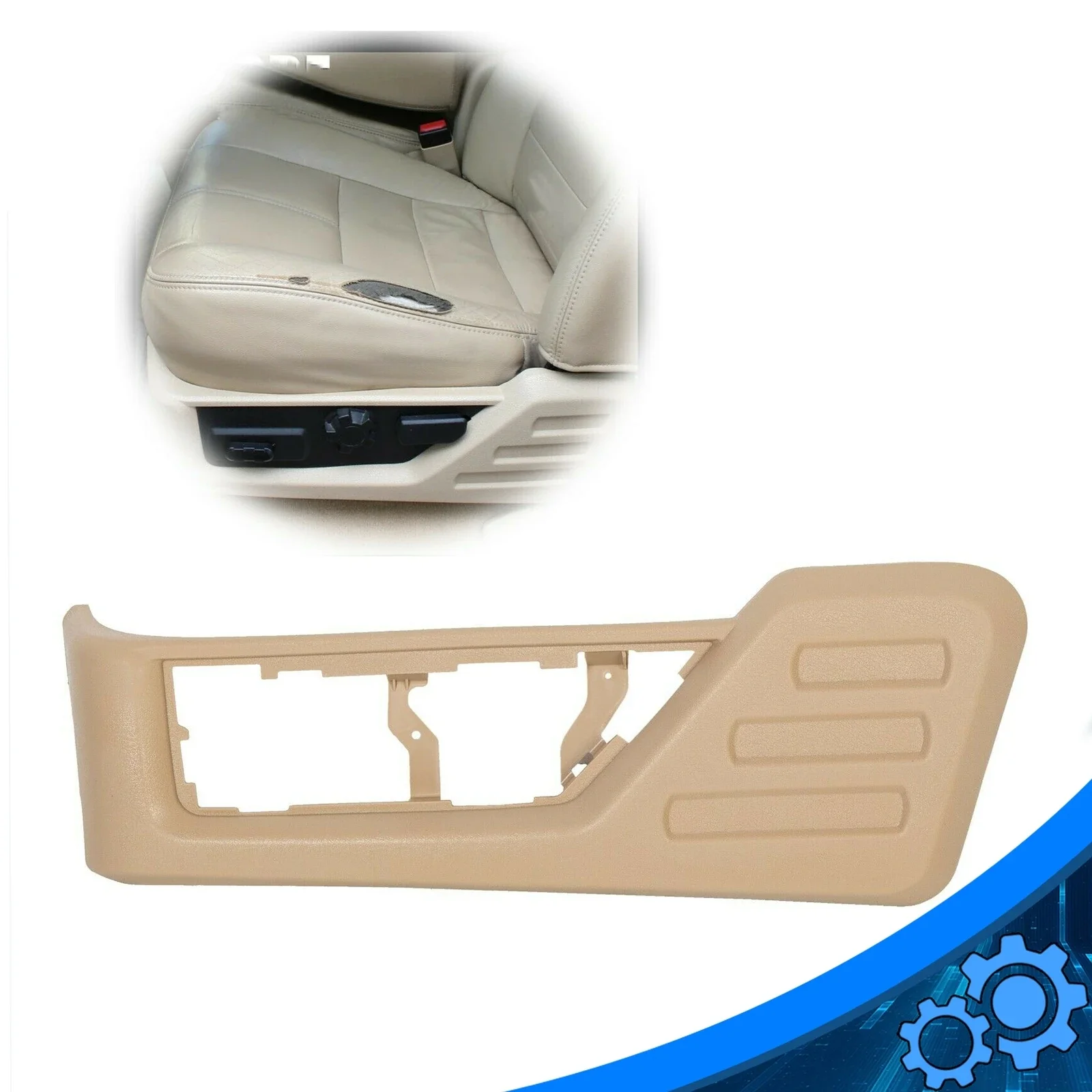 

For 2008-2010 Ford F250 F350 Super Duty Front Driver Side Seat Panel Trim Camel