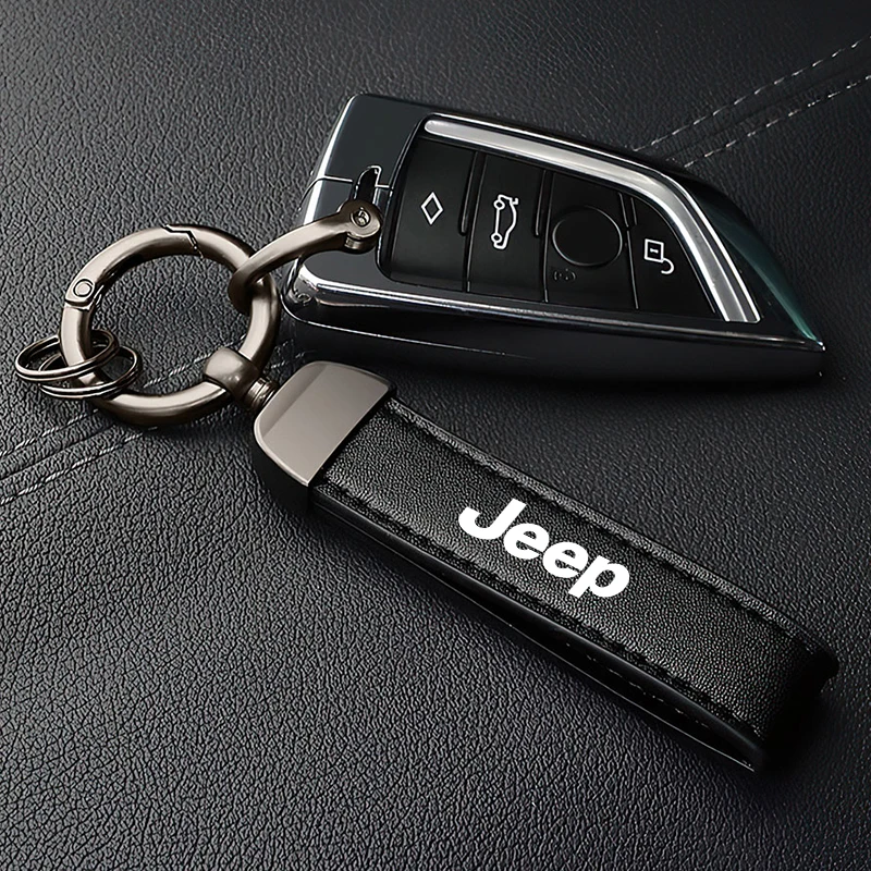 Car Logo Keychain Metal Keyring Key Accessories For Jeep Renegade Compass Grand Cherokee Wrangler jk Gladiator Patriot Liberty