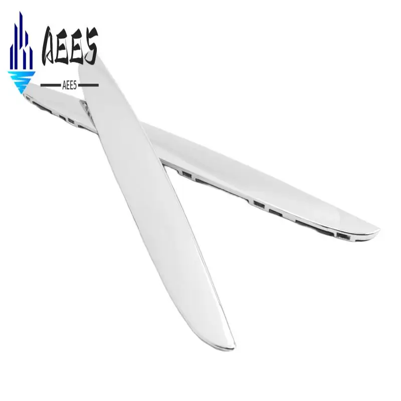 

AEE5-2Pcs Chrome ABS Front Bumper Above Kidney Grille Hood Cover Trim 51137117242 For BMW 3 Series E90 E91 2006-2008