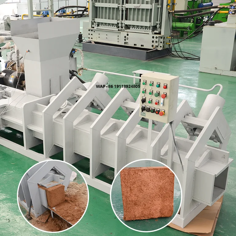 Horizontal Coconut Coir Briquetting Machine Coconut Coir Block Forming Machine