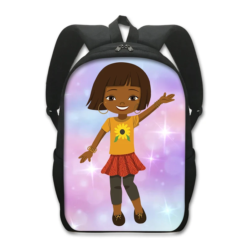 Cute African Girl Print Backpack Teenager Children School Bags Africa Latin Woman Daypack Afro Girl Rucksack Laptop Backpacks