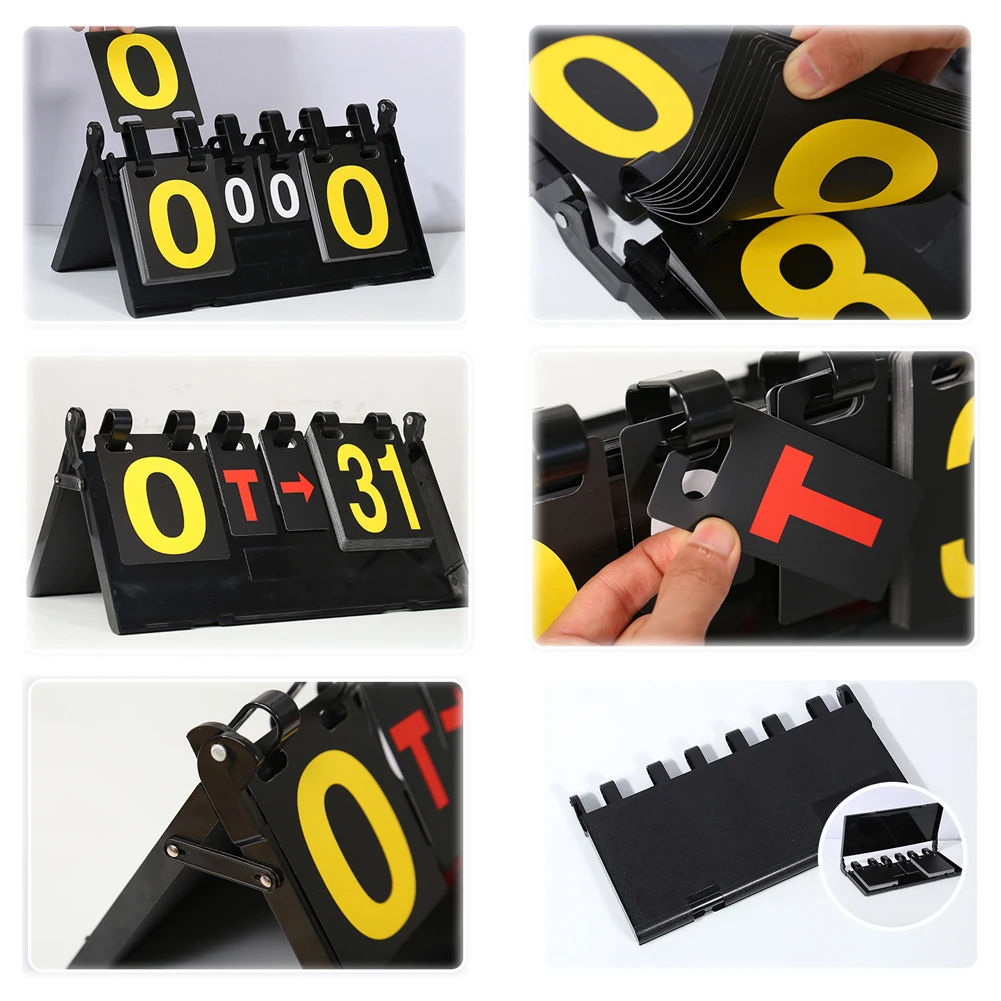 Wasserdichter Tisch-Flip für Anzeigetafeln für Innen- und Außensportarten, perfekt für Basketball, Fußball, Volleyball und mehr