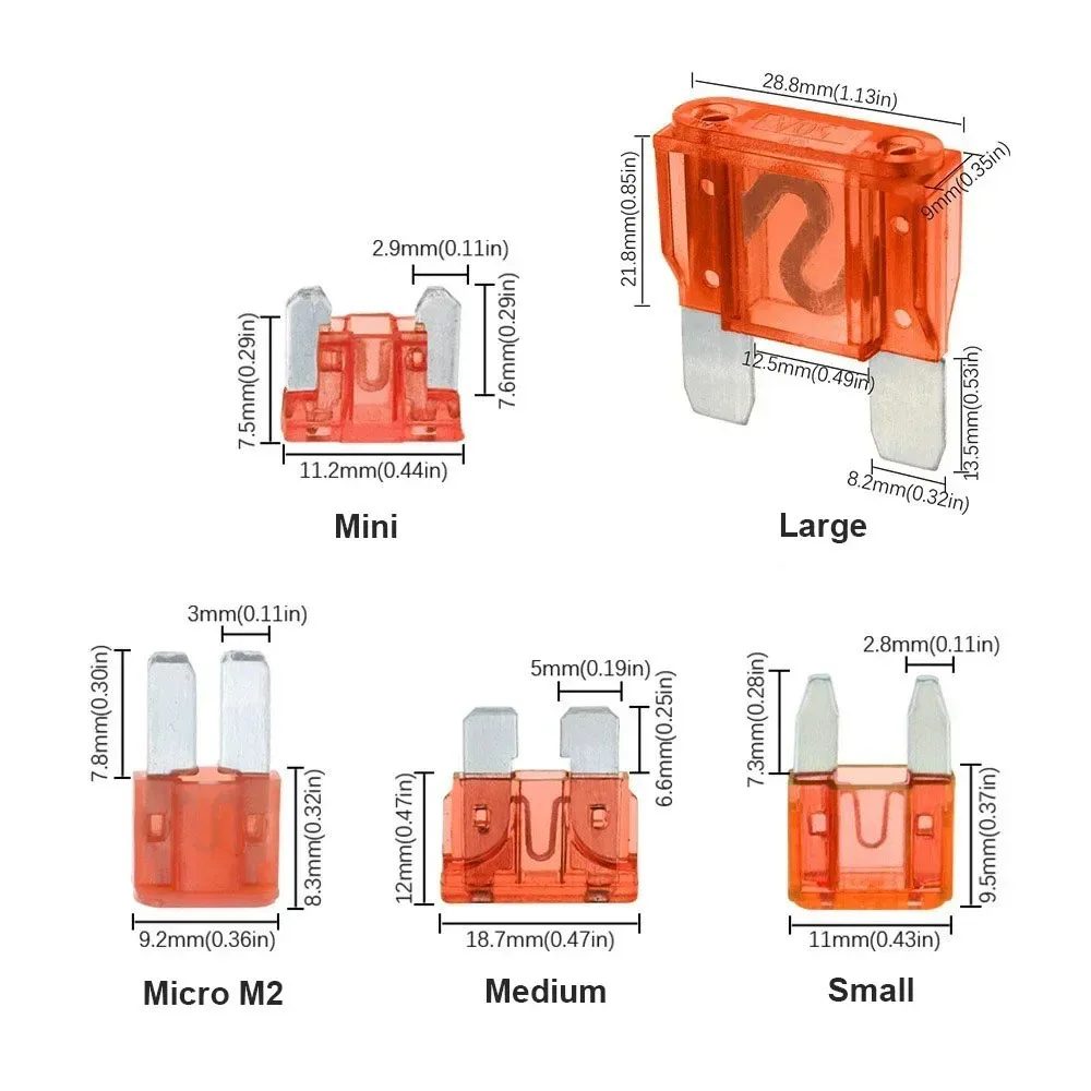 300 قطعة مجموعة الصمامات سيارة الصمامات مجموعة متنوعة شفرة السيارات الصمامات 3 أحجام استبدال الصمامات للسيارات RV شاحنة دراجة نارية قارب