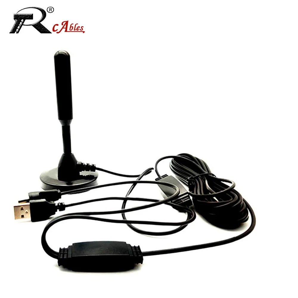 1PC Ground Wave Car DTMB Antenna Extended Suction Cup DVB-T2 Antenna With Amplifier Indoor Digital TV Antenna