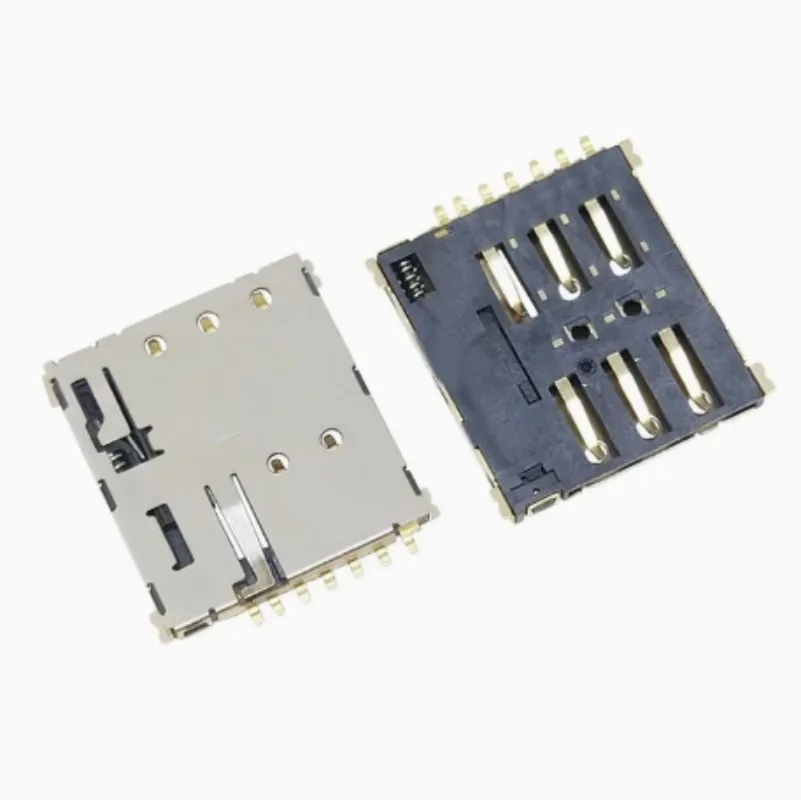 10pcs Nano SIM Card Holder Push Type 7PIN Mini SIM Card Socket Nano SIM Card Connector Gold Plated