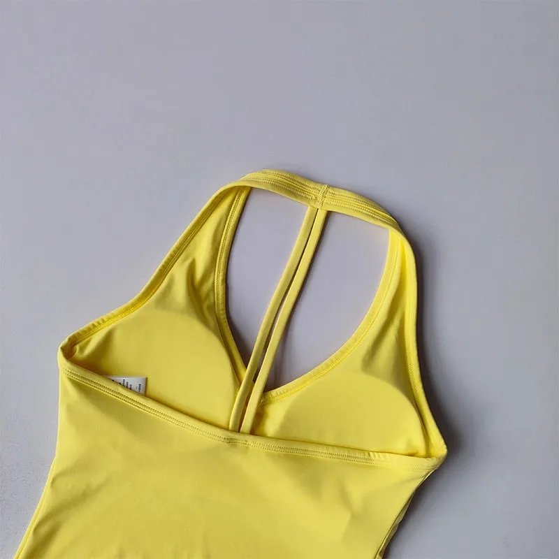 Atmungsaktive Sport-BH-Polster für Damen, Push-up-BH mit hängendem Hals, sexy Sport-Weste mit offenem Rücken, Yoga-Tanktop, Fitness- und Trainings-Top für das Gym – Detail 19