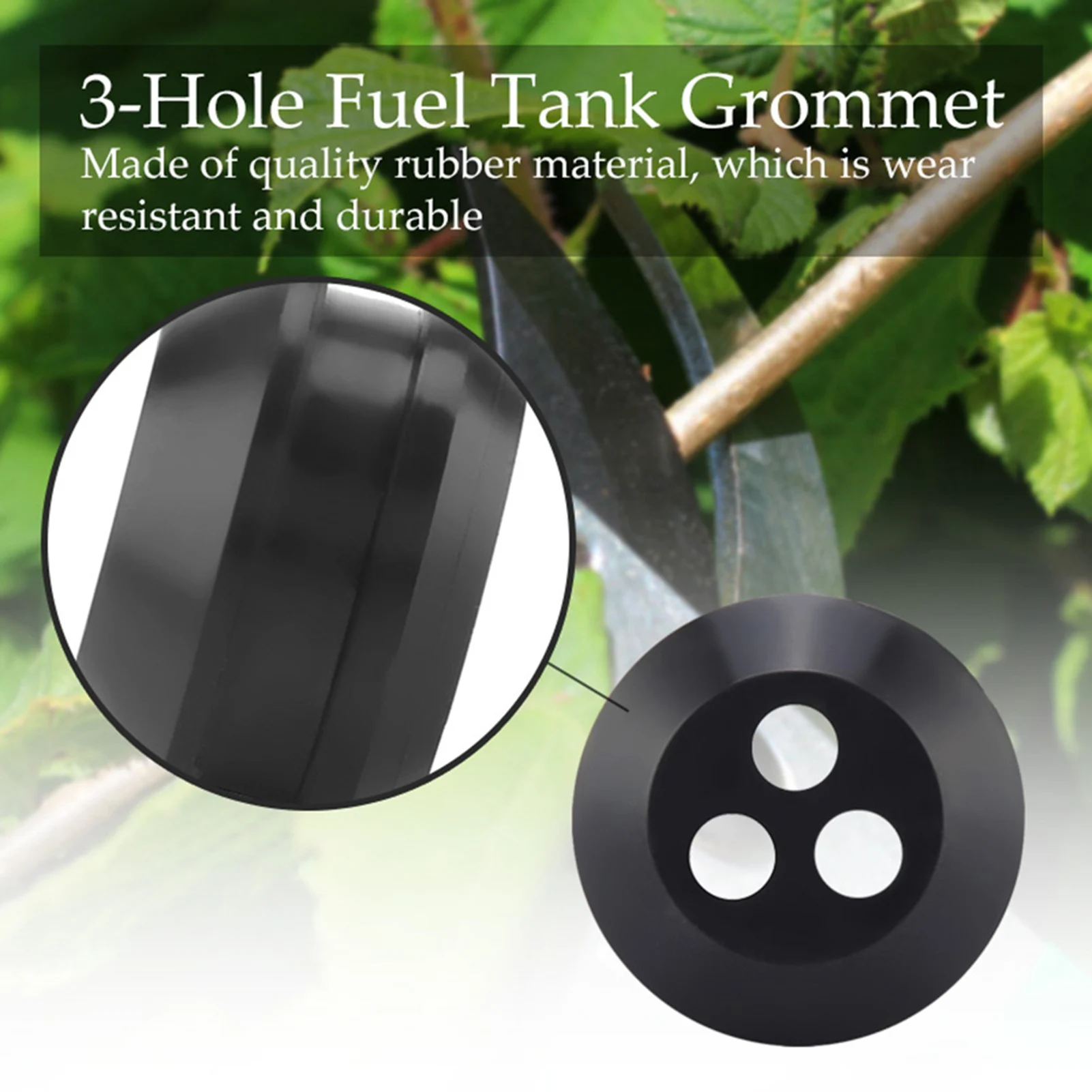 

Fuel Grommet for Trimmer 3 Hole Fuel Gas Grommet Replacements for Trimmer Lawn Mower 13211546730 V137000030