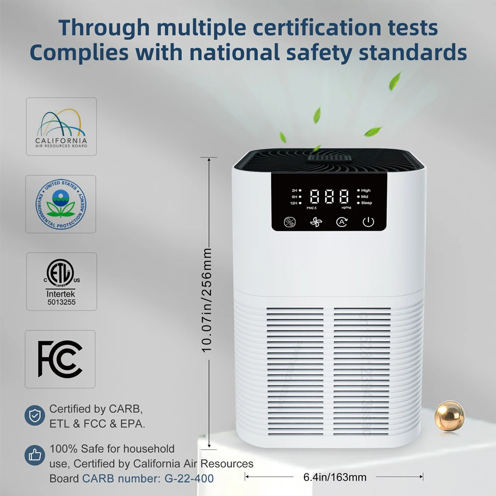 Air Purifier Smoke Odor Negative Ion Generator with Aromatherapy Air Cleaner for Household HEPA Filter Efficient Purifying Air